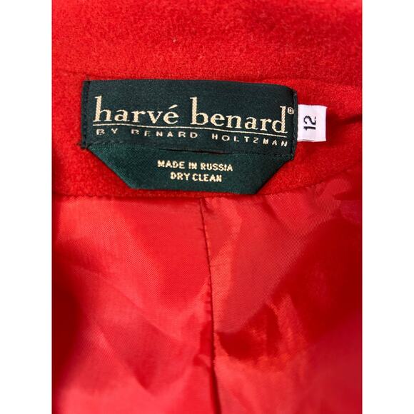 Harve Bernard Vintage 80s Orange Blood Wool Cashmere Blend Blazer Size 12 - Picture 8 of 11
